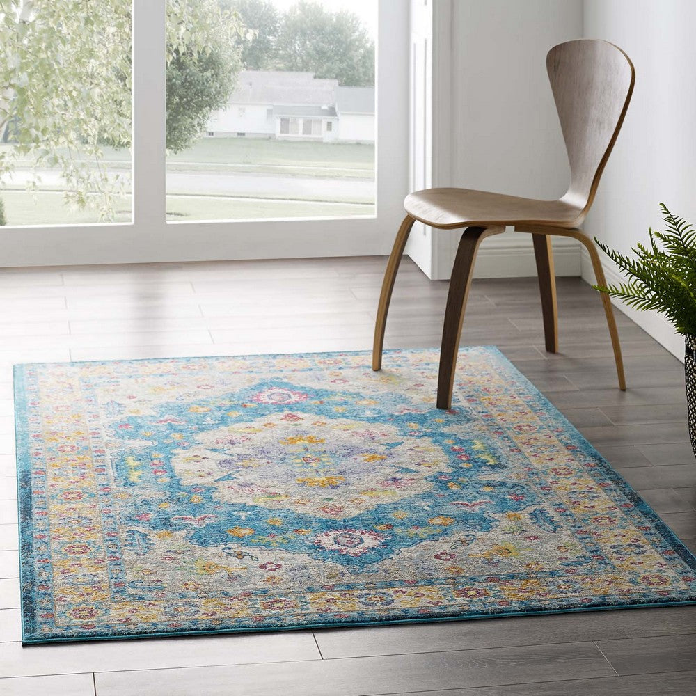 Success Anisah Distressed Floral Persian Medallion 4x6 Area Rug MDY-R-1163C-46