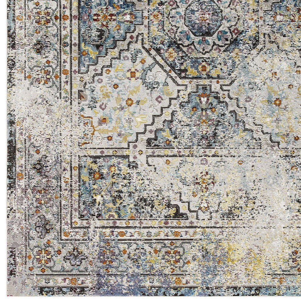 Success Jacinda Distressed Vintage Floral Persian Medallion 4x6 Area Rug - No Shipping Charges MDY-R-1164A-46