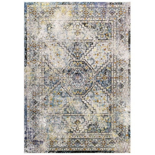 Success Jacinda Distressed Vintage Floral Persian Medallion 4x6 Area Rug