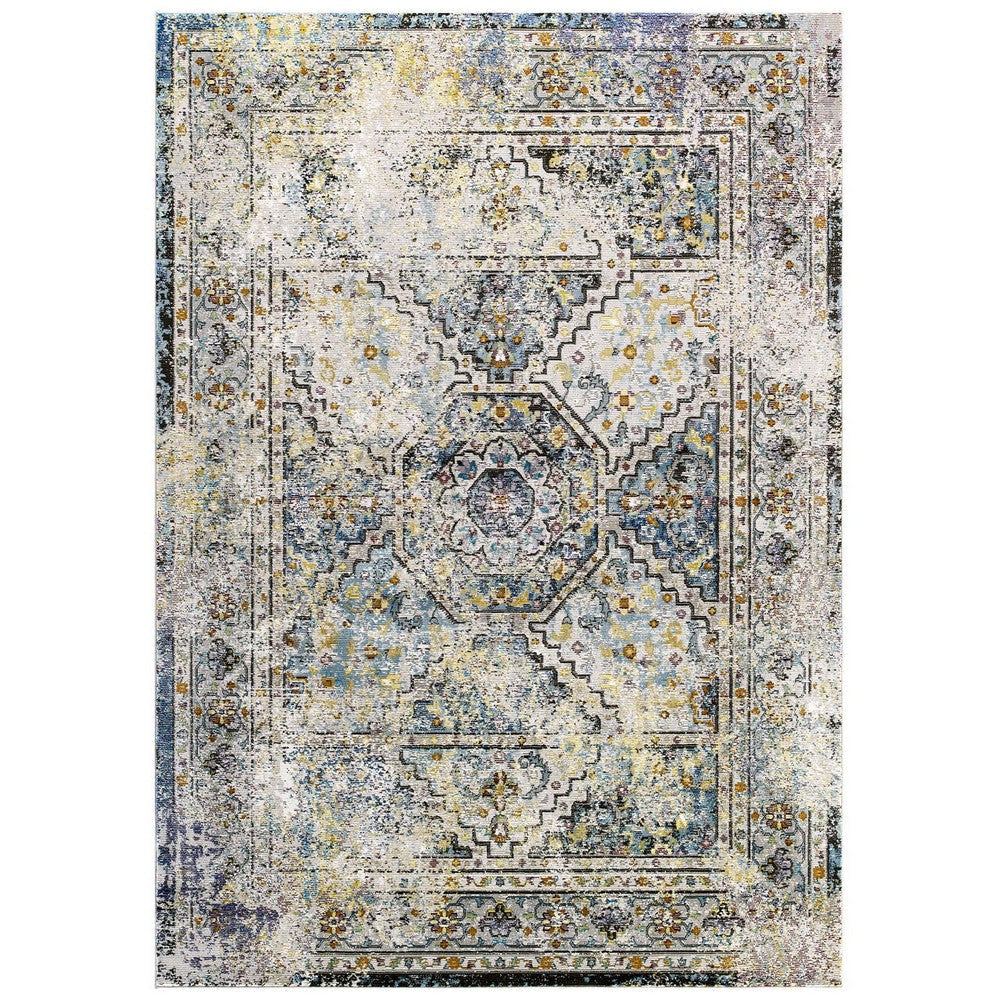 Success Jacinda Distressed Vintage Floral Persian Medallion 5x8 Area Rug