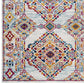 Entourage Khalida Distressed Vintage Floral Lattice 5x8 Area Rug - No Shipping Charges MDY-R-1169A-58