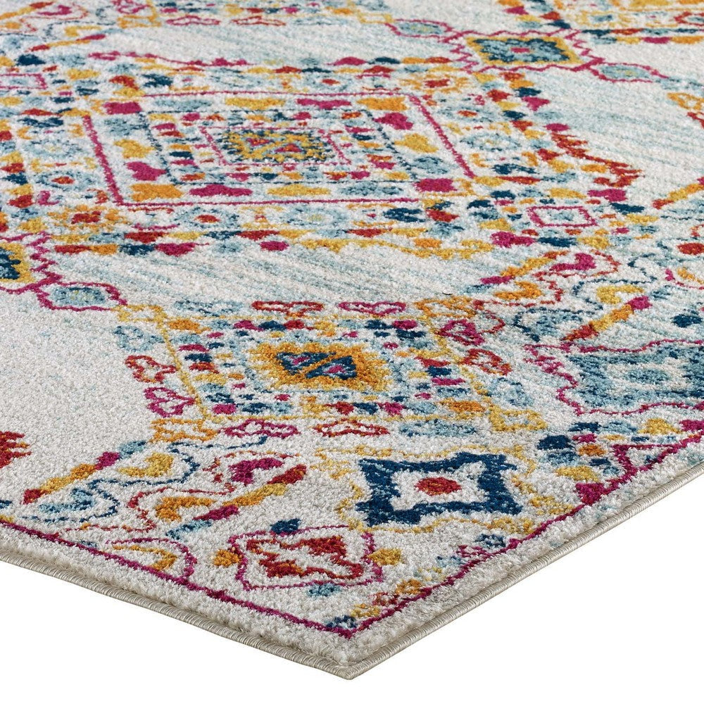 Entourage Khalida Distressed Floral Lattice 8x10 Area Rug - No Shipping Charges MDY-R-1169A-810