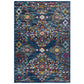 Modway Entourage Khalida Distressed Vintage Floral Lattice Area Rug, 5x8, Blue, Orange, Yellow, Red