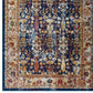 Modway Entourage Jessa Distressed Vintage Floral Lattice Area Rug 5x8 Blue Orange Yellow Red MDY-R-1170B-58