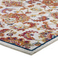 Entourage Azami Distressed Vintage Floral Lattice 8x10 Area Rug - No Shipping Charges MDY-R-1171A-810