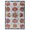 Modway Entourage Kensie Distressed Vintage Floral Moroccan Trellis 5x8 Area Rug, Ivory, Blue, Red, Orange, Yellow