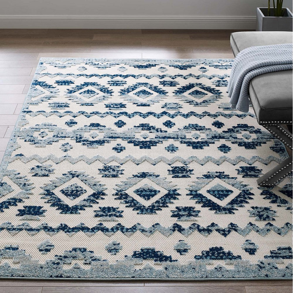 Reflect Takara Abstract Diamond Moroccan Trellis 5x8 Indoor and Outdoor Area Rug - No Shipping Charges MDY-R-1180A-58