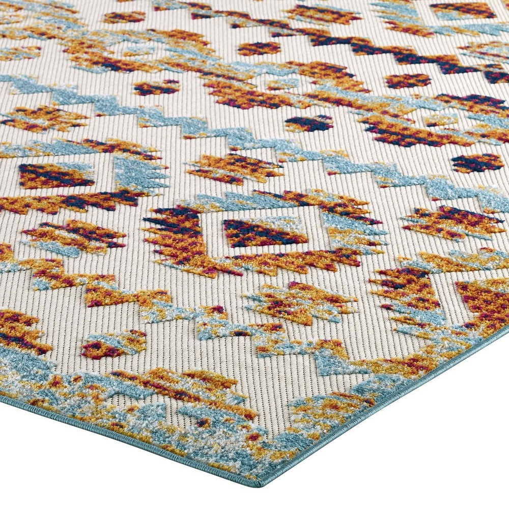 Reflect Takara Abstract Diamond Moroccan Trellis 5x8 Indoor and Outdoor Area Rug - No Shipping Charges MDY-R-1180A-58