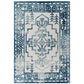 Modway Reflect Distressed Geometric Southwestern Aztec 5x8 Indoor and Outdoor Area Rug, 5 ft x 8 ft, Nyssa/Ivory and Blue