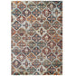 Modway Tribute Azalea Distressed Vintage Floral Lattice Area Rug, 8x10, Multicolored