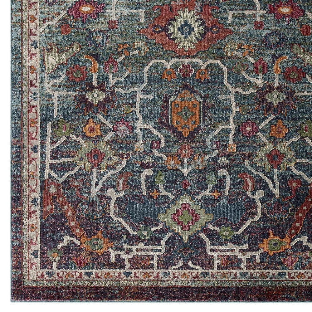 Tribute Every Distressed Vintage Floral 8x10 Area Rug - No Shipping Charges MDY-R-1186A-810