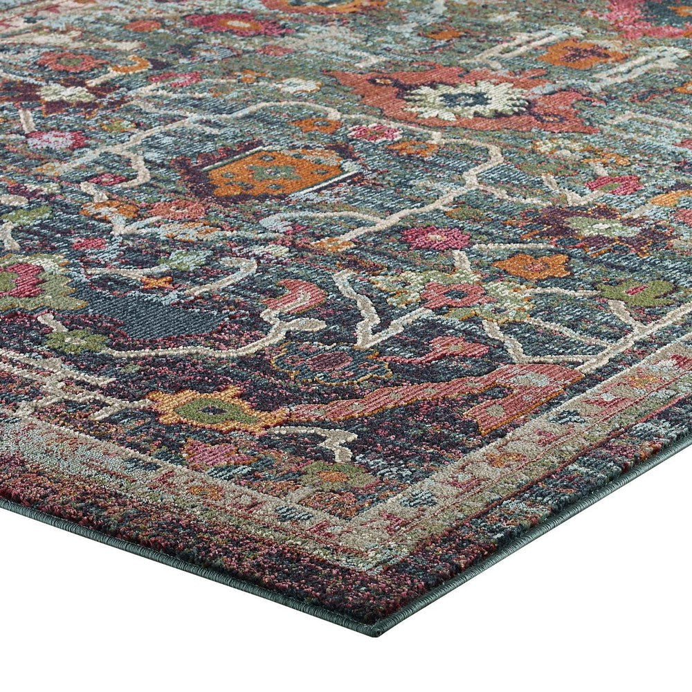 Tribute Every Distressed Vintage Floral 8x10 Area Rug - No Shipping Charges MDY-R-1186A-810