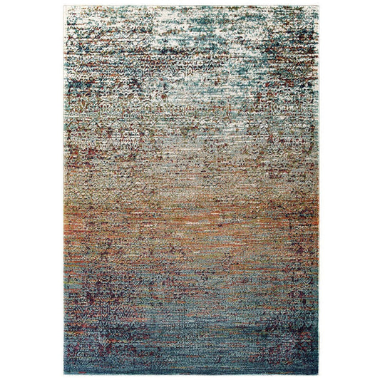 Modway Success Jacinda Rustic Distressed Vintage Lattice Area Rug, 5x8, Multicolored