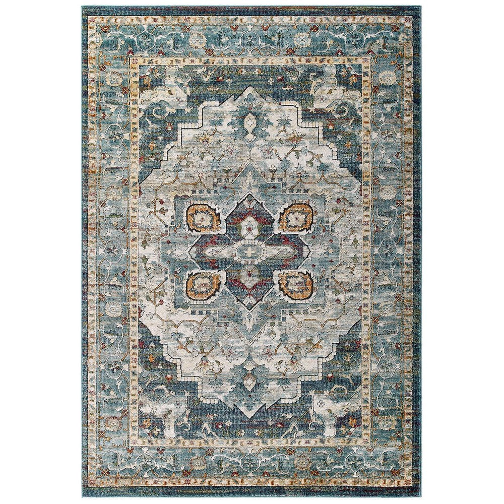 Tribute Diantha Distressed Vintage Floral Persian Medallion 8x10 Area Rug - No Shipping Charges MDY-R-1190A-810