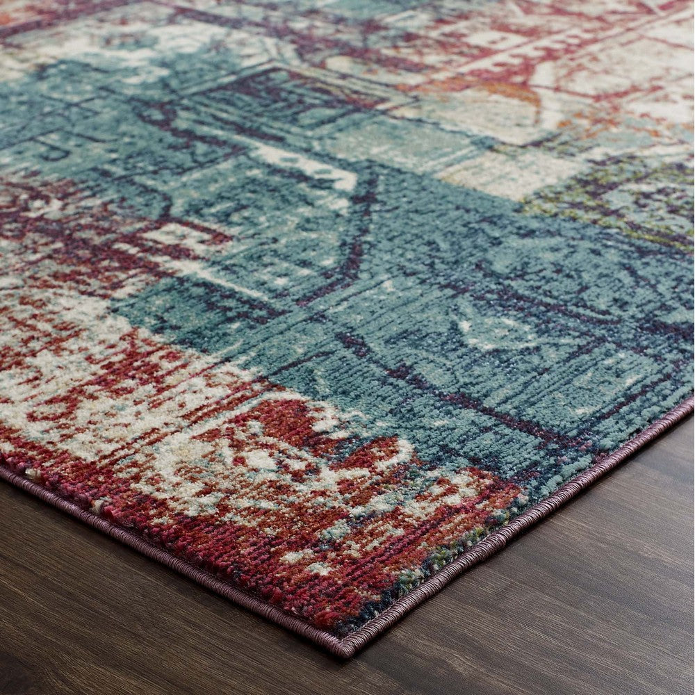 Tribute Elowen Contemporary Modern Vintage Mosaic 5x8 Area Rug - No Shipping Charges MDY-R-1191A-58