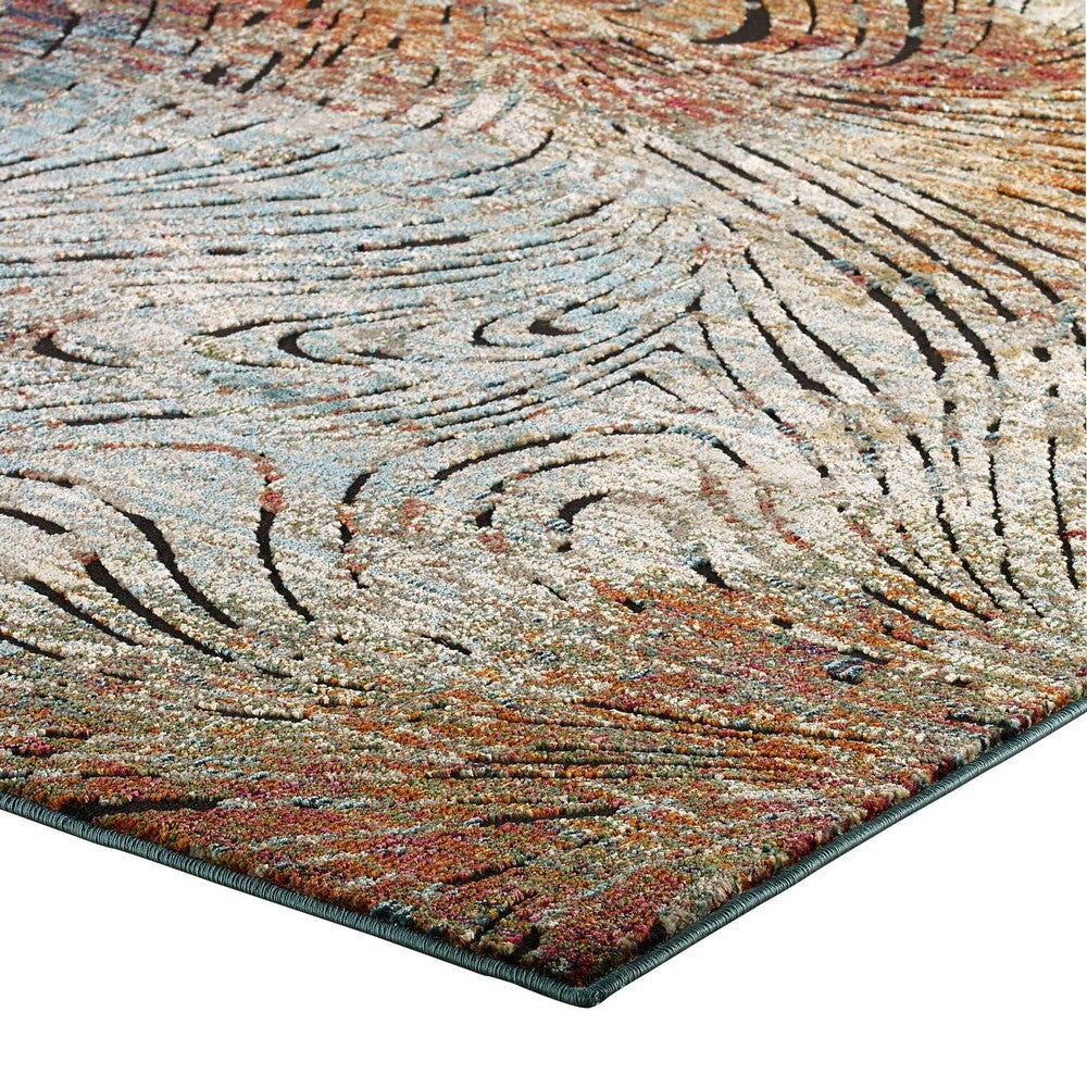 Tribute Ember Contemporary Modern Vintage Mosaic 5x8 Area Rug - No Shipping Charges MDY-R-1193A-58