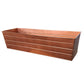 Rectangular Metal Flower Planter Box with Embossed Line Design Large Copper - BM195218 BM195218