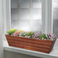 Rectangular Metal Flower Planter Box with Embossed Line Design Large Copper - BM195218 BM195218