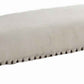 Rubber Wood Bench With Nail trim head design Brown and Cream PDX-F1548