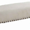 Rubber Wood Bench With Nail trim head design Brown and Cream PDX-F1548