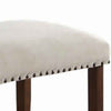 Rubber Wood Bench With Nail trim head design Brown and Cream PDX-F1548