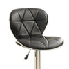 Leather Upholstered Bar Stool With Gas Lift Black Set of 2 By Casagear Home PDX-F1550