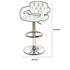 Chair Style Barstool With Tufted Seat And Back Black And Silver PDX-F1561