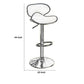 Modish Bar Stool With Gas Lift Espresso Brown And Silver Set of 2 PDX-F1563