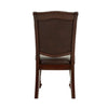 Set Of 2 Rubber Wood Traditional Dining Chair Dark Brown And Black PDX-F1729