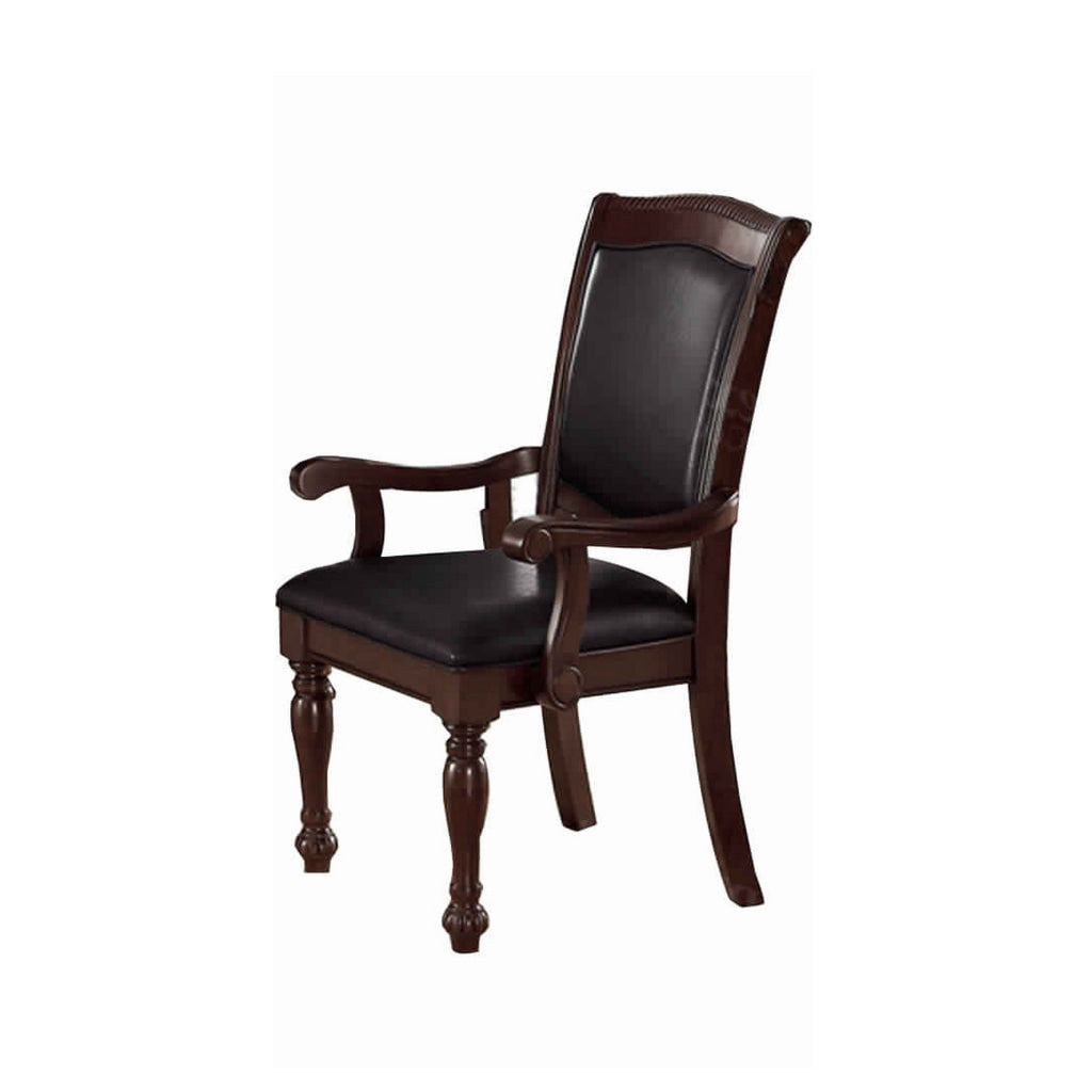 Old Style Rubber Wood Arm Chair Set Of 2 Brown By Casagear Home PDX-F1730