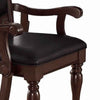 Old Style Rubber Wood Arm Chair Set Of 2 Brown By Casagear Home PDX-F1730