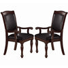 Old Style Rubber Wood Arm Chair Set Of 2 Brown By Casagear Home PDX-F1730