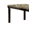 Slick Finish Faux Marble & Pine Wood Dining Table Brown By Casagear Home PDX-F2093