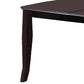 Rectangular Wooden Dining Table with Butterfly Leaf and Tapered Legs Brown PDX-F2237