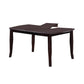 Rectangular Wooden Dining Table with Butterfly Leaf and Tapered Legs Brown PDX-F2237