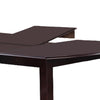 Rectangular Wooden Dining Table with Butterfly Leaf and Tapered Legs Brown PDX-F2237