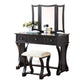 Modish Vanity Set Featuring Stool And Mirror Black By Poundex PDX-F4116