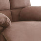 Plush Cushioned Recliner With Tufted Back And Roll Arms In Saddle Brown PDX-F6622