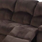 Plushy Solid Pine Padded Suede & Plywood Reclining Sofa Chocolate By Casagear Home PDX-F6712