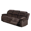 Plushy Solid Pine, Padded Suede & Plywood Reclining Sofa, Chocolate By Casagear Home