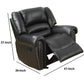 Immense Relief Bonded Leather & Plywood Recliner/Glider Black PDX-F6751