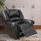 Immense Relief Bonded Leather & Plywood Recliner/Glider, Black