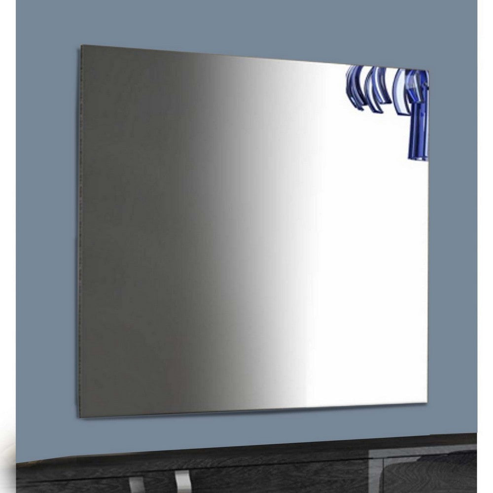 Modern High Gloss Frameless Wall Mirror Clear SIF-2130-GBHG