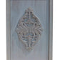 Three Panel Wooden Room Divider with Traditional Carvings and Cutouts Blue By The Urban Port UPT-164564