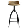 Pia 30-35 Inch Industrial Style Adjustable Swivel Bar Stool With Backrest By The Urban Port UPT-165868