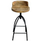 Pia 30-35 Inch Industrial Style Adjustable Swivel Bar Stool With Backrest By The Urban Port UPT-165868