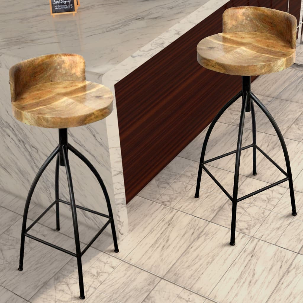 Pia 30-35 Inch Industrial Style Adjustable Swivel Bar Stool With Backrest By The Urban Port