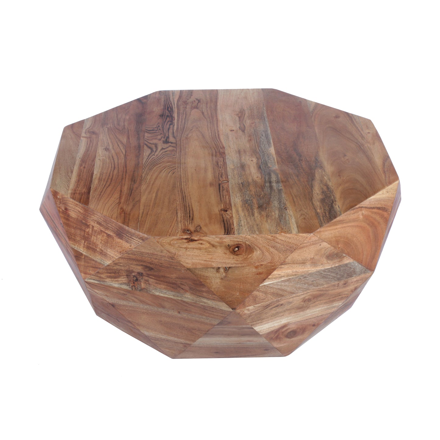 Bon 33 Inch Diamond Shape Acacia Wood Coffee Table With Smooth Top Natural Brown By The Urban Port UPT-183796