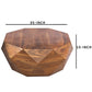 33 Inch Diamond Shape Acacia Wood Coffee Table With Smooth Top Dark Brown By The Urban Port UPT-196015