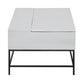 45 Inch Rectangular Mango Wood Coffee Table Lift Top Storage Iron Frame White Black - UPT-229062 UPT-229062